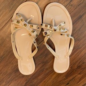 Rhinestone Thong Sandals